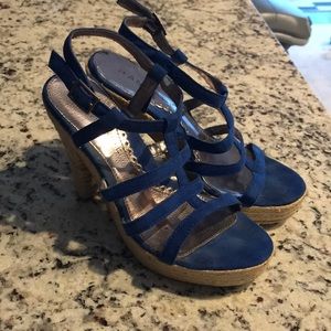 Rampage Blue heeled sandals